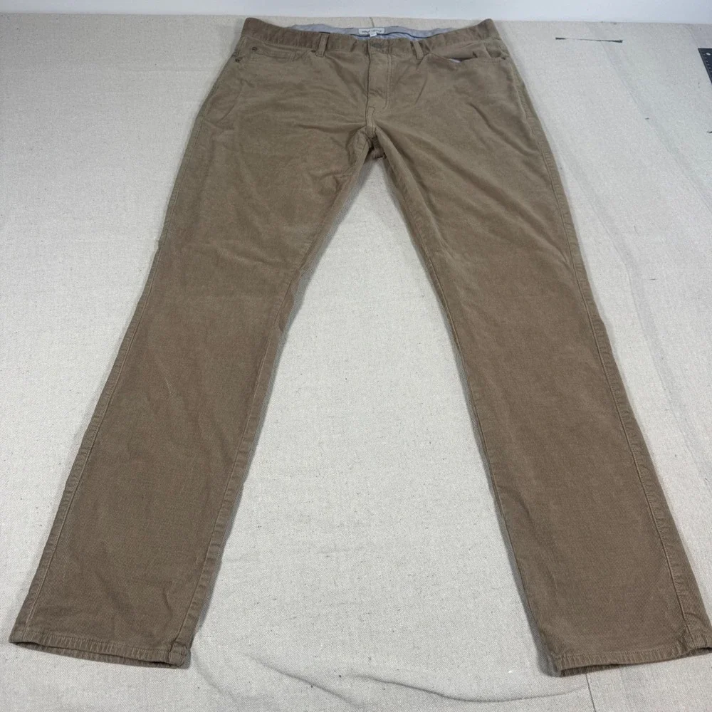 Peter Millar Corduroy Pants Mens 38x33 Tan Khaki 5-Pocket MF20B29‎ Cotton Modal
